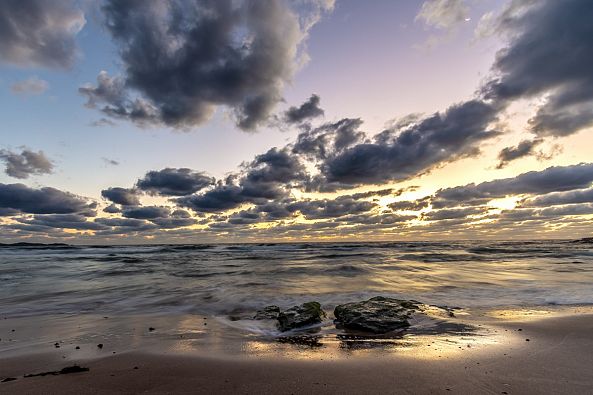 Sunrise over the beach-Hristo Anestev