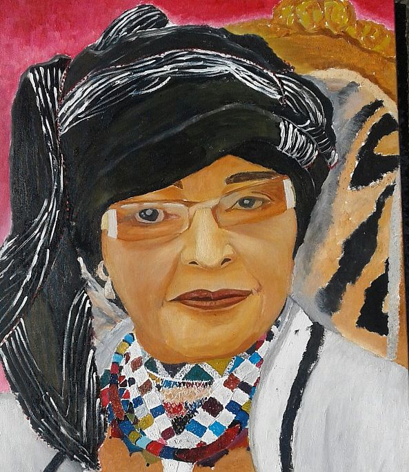 Winnie Madikizela Mandela Portrait art-Teboho Thakhisi