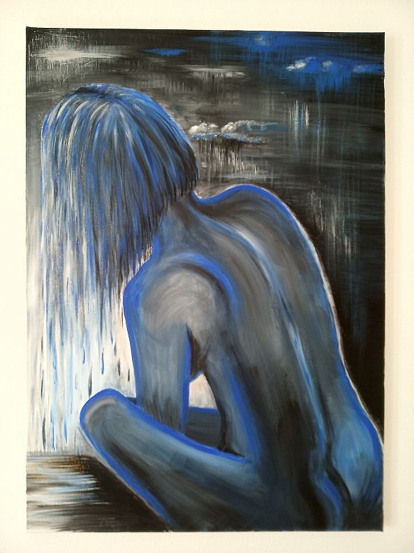 Das blaue Mädchen - la ragazza blu - the blue girl-Anette Maeding