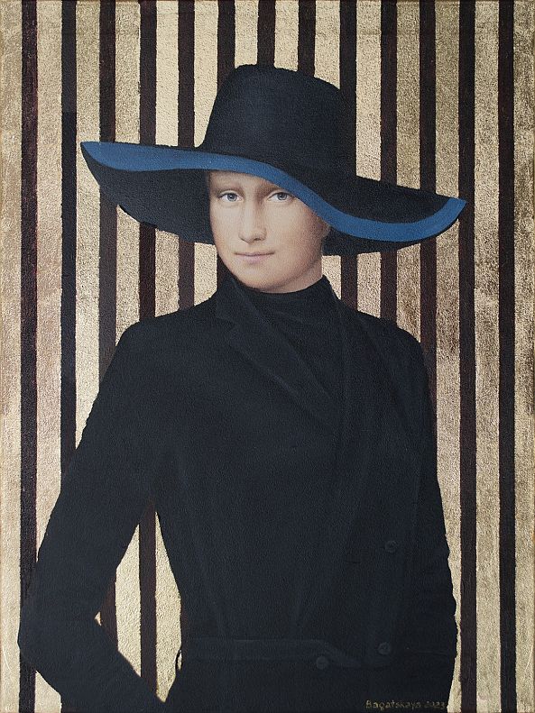 Contemporary portrait "Black ang Gold"-Nataliya Bagatskaya