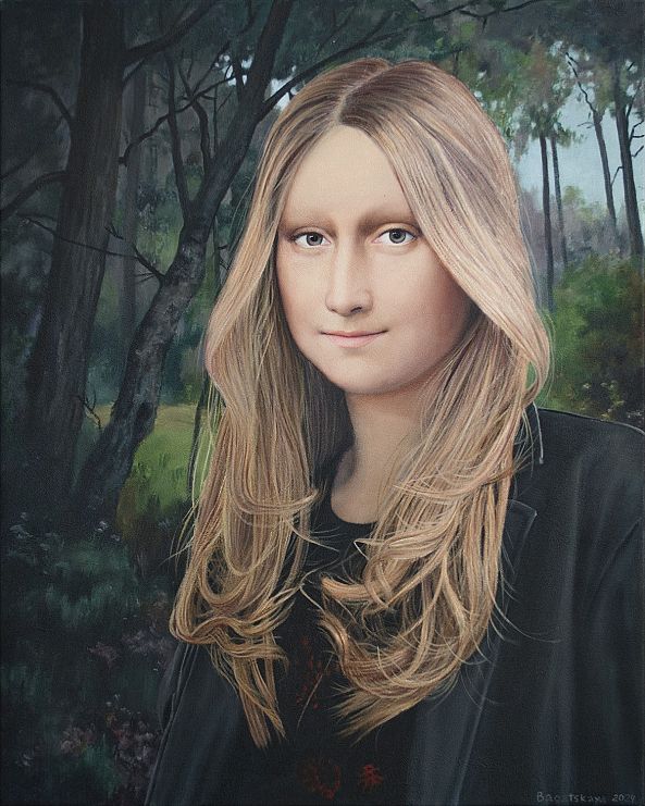 Contemporary portrait "In the Wood"-Nataliya Bagatskaya