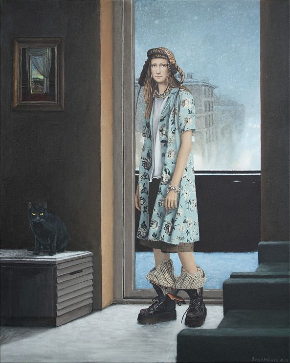 Contemporary portrait "It's Cold"-Nataliya Bagatskaya
