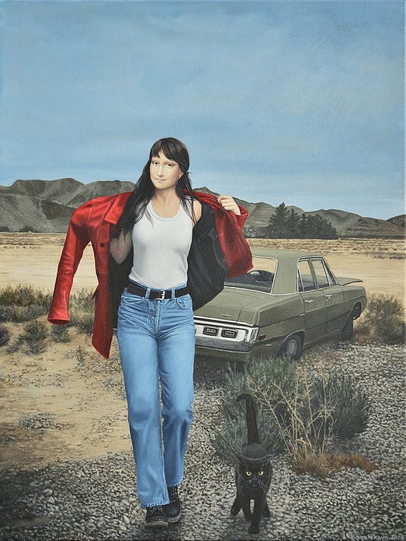 Contemporary portrait "Keep Going on Foot"-Nataliya Bagatskaya