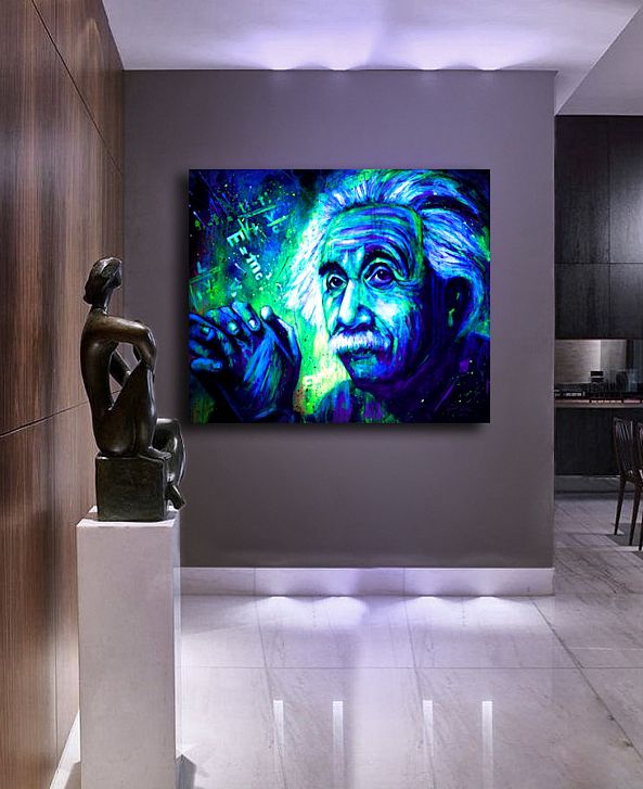 Albert Einstein UV Artist Anna Marija Bulka-Anna Marija Bulka