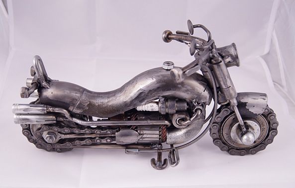 Motorcycle art / Motorcycle gifts / Steampunk decor / Scrap metal art-Dendrinos gIANNIS