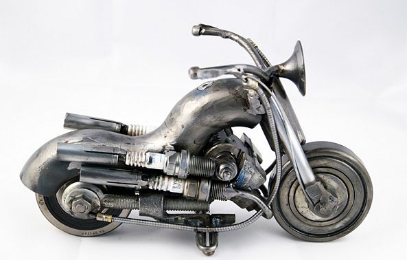 Motorcycle scrap metal artwork Home Decor-Dendrinos gIANNIS