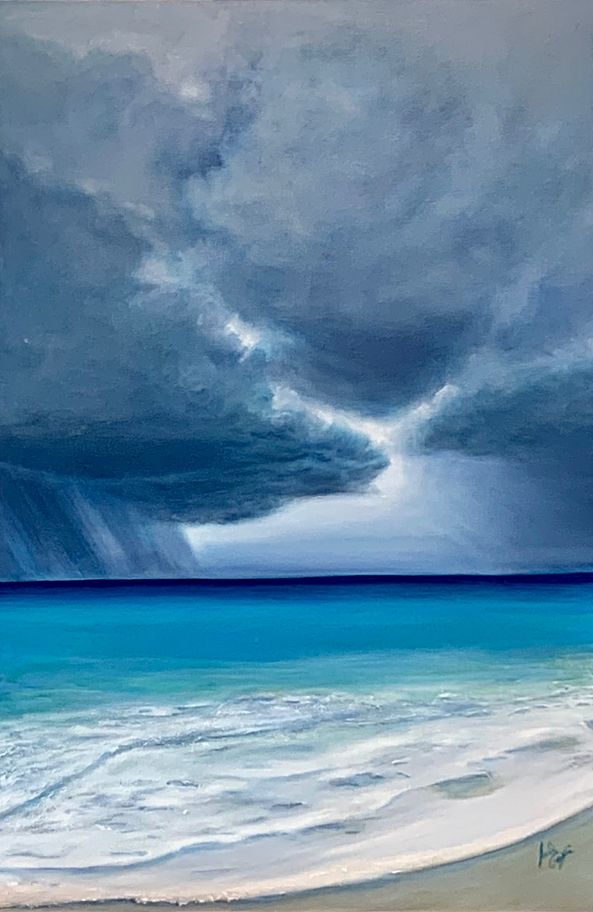 Summer Storms#3 & #4 (Diptych) two panels-Julie Griffin