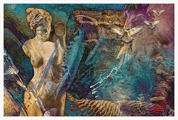  [Sculpture Series - Turquoise] 2018-10453-3 50 x 75 cm-Ali Aslan