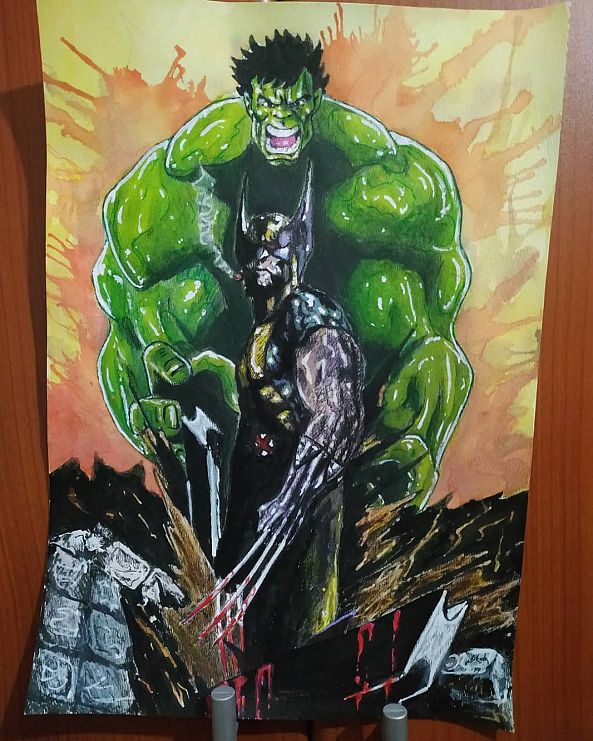 Wolverine and Hulk-Nikola Backovic