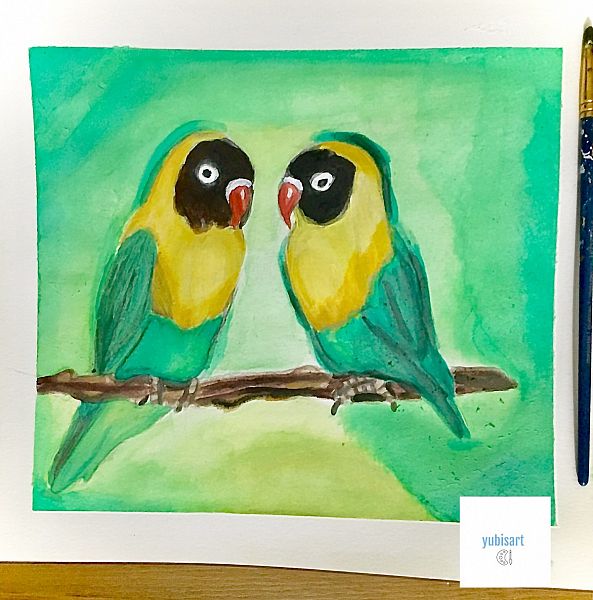 lovebirds painting-yubirna paulino