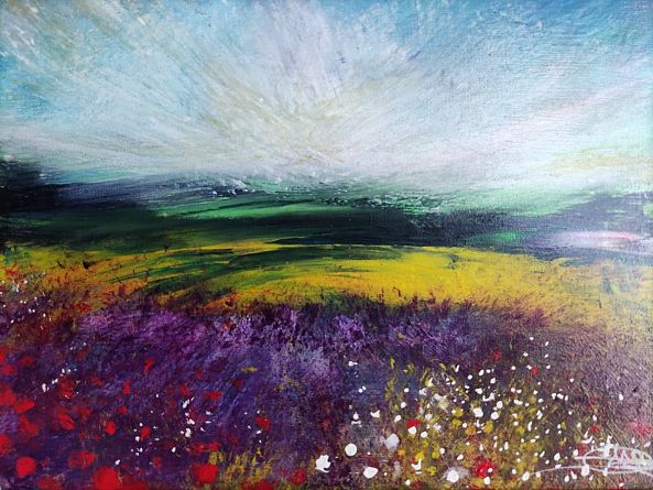 Blés , lavandes , mistral et coquelicots -jean marc  zunino