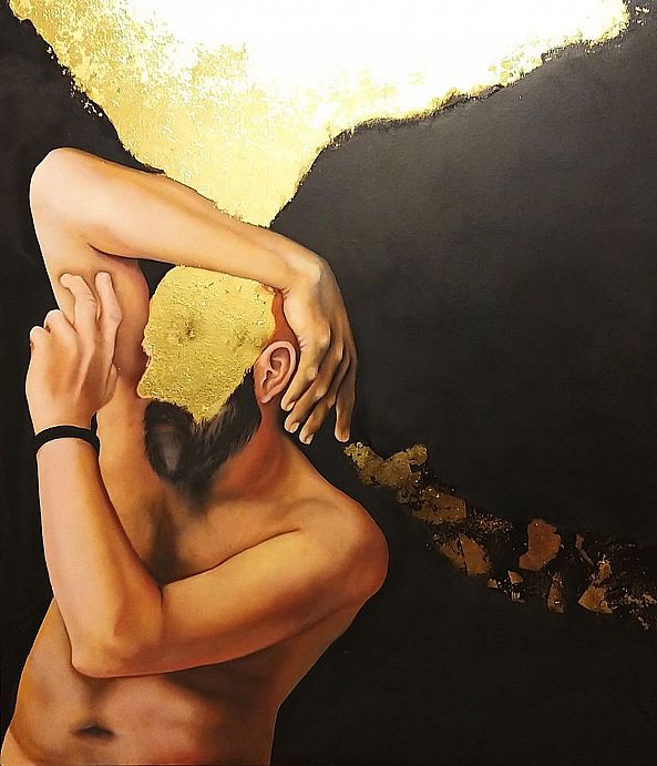 The Rich Man oil on canvas 120 x 100 cm-Kate Nowak