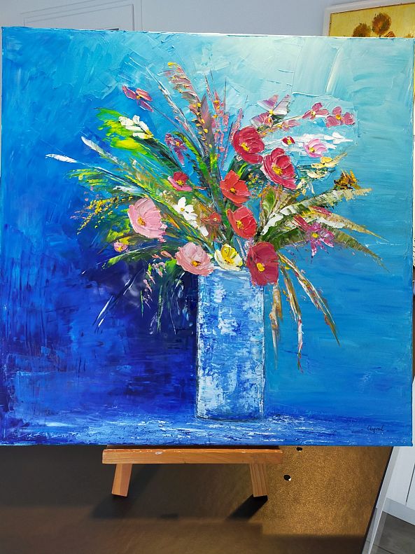 gerbe de fleurs .-annick Ayoul
