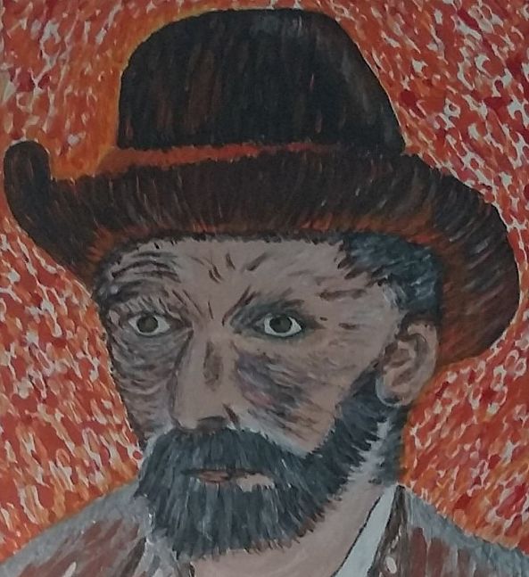 N° 6    Portrait du peintre Van Gogh imaginé vieux-Jean-Michel FRAMERY