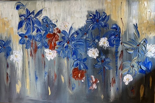 Il pleut des fleurs bleues -Doris  Charron 