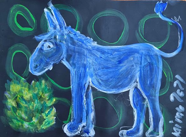 Little Blue Donkey-mimulux patricia no