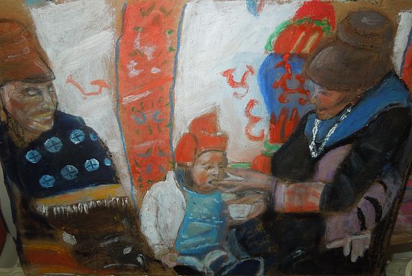 Famille tibétaine -Brigitte Bloch-Tabet
