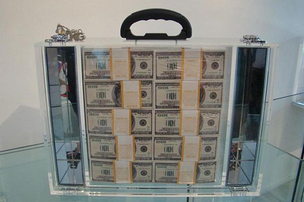  IN GOD WE TRUST / PLEXIGLASS BRIEFCASE-Klaus Guingand