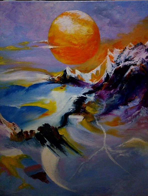  Sunset in the mountains-Valentina Lipkevichus