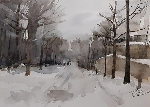 paysage de neige-Lian XIANG
