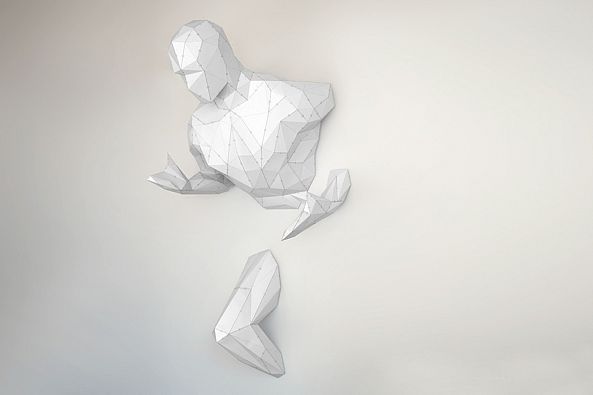 Running man papercraft sculpture-Eric François
