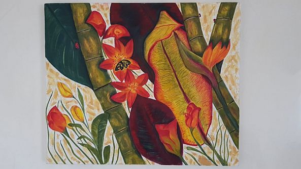 Tableau peinture huile nature -Salma Charrad