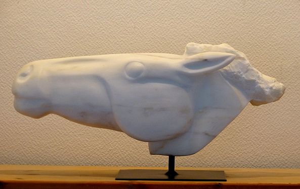 CARRARA MARBLE - CHEVAL ANTIQUE-jean-michel garino