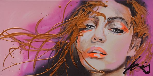 WIND OF PINK AND GOLD -LOIS  Art 