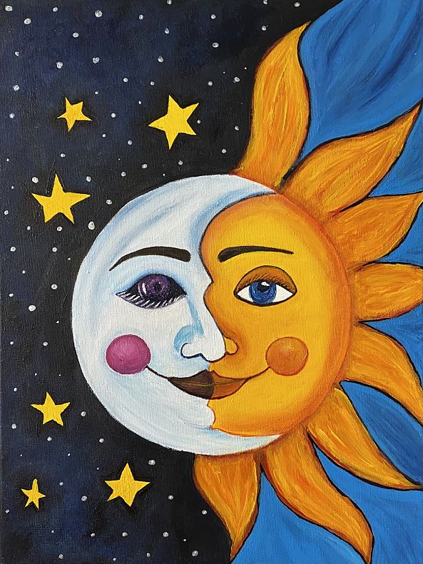 La lune embrasse le soleil-Anne Antoine
