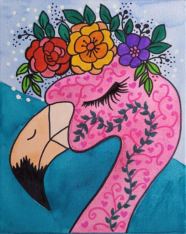 Flamingo Bloom-Omaira Silva