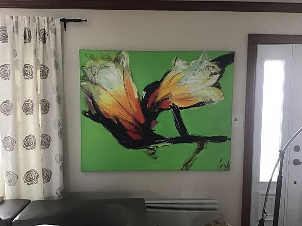 Fleur sur fond vert-Daniel bond