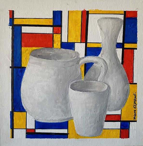 Mondrian vases-Mouna Eljazouli