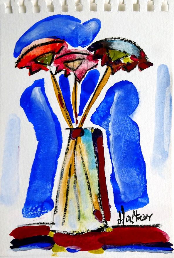 Fleurs artificielles, jour de pluie-Alain HALTER