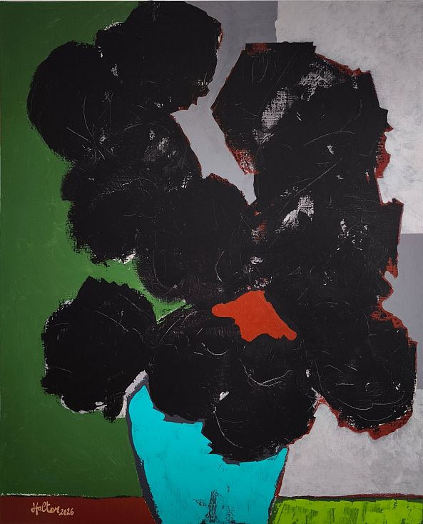 Bouquet aux fleurs noires-Alain HALTER