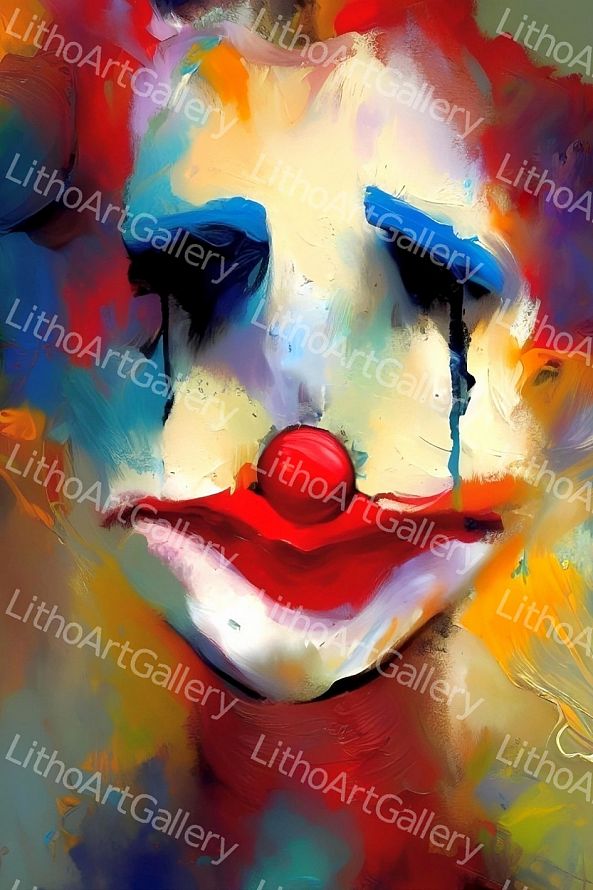 Clown triste abstrait-Steve Deleris