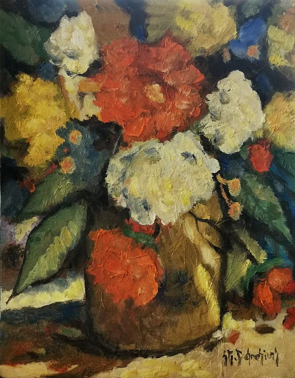 Un bouquet de fleurs-Jean-Guy  Desrosiers