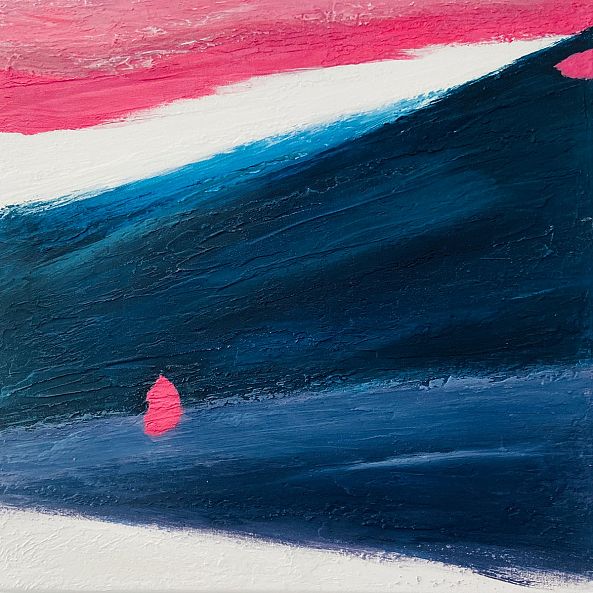 Breath of the mountains, acrylique toile, paysage, montagnes-Olivia Maro