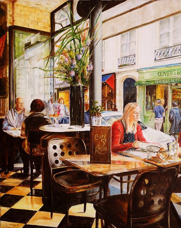 Lunch in the St Regis Cafe, Paris-Steve James
