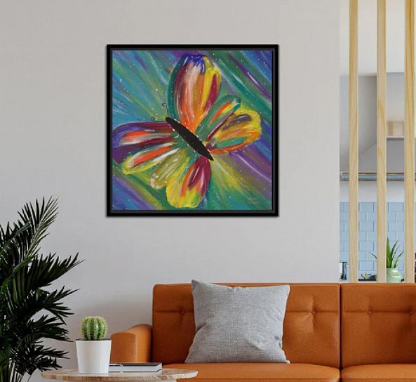 Colorful Abstract Butterfly Painting-Artby Syedahina