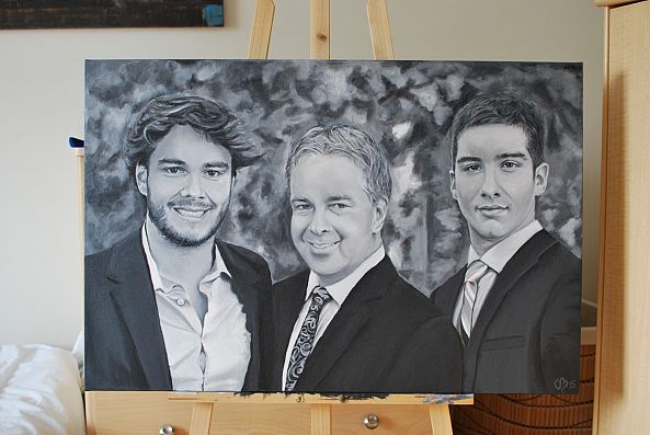 Portrait Papa et ses fils-Artémo par Christine Bélanger