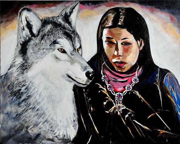 Girl and Wolf -Roy Brash 
