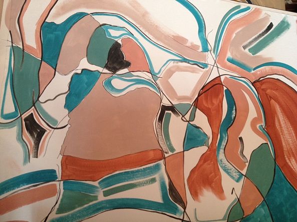Cubism turquoise-Melanie Maquinay