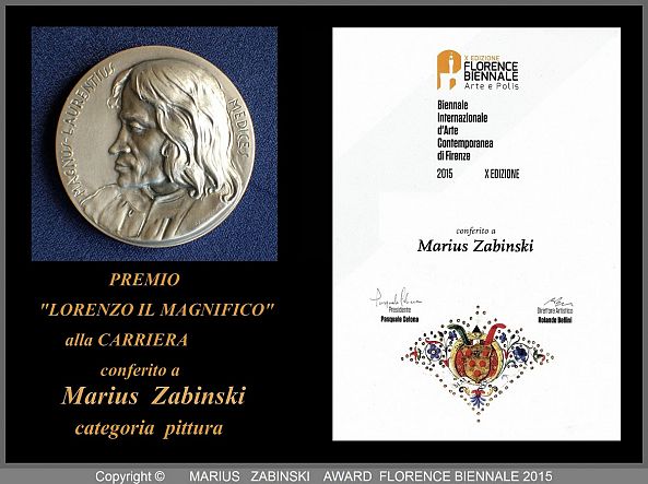 AWARD    _FLORENCE  BIENNALE 2015-MARIUS ZABINSKI