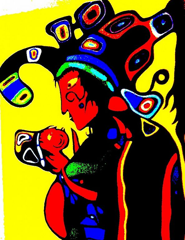 Adaptation of Morrisseau's Mother and Child-Chatawna Nicholas