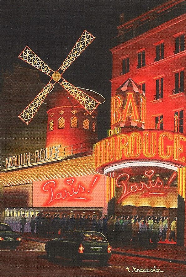 Paris, le Moulin Rouge ( Postal Card )-Thierry Traccoën