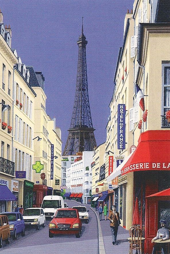 Paris, la Tour Eiffel ( postal card )-Thierry Traccoën
