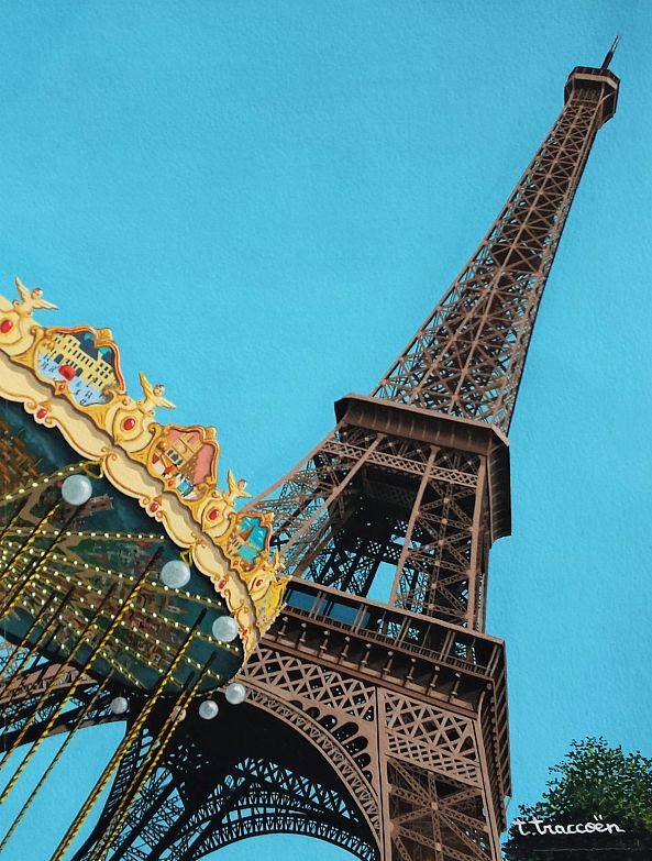 La Tour Eiffel ( postal card )-Thierry Traccoën