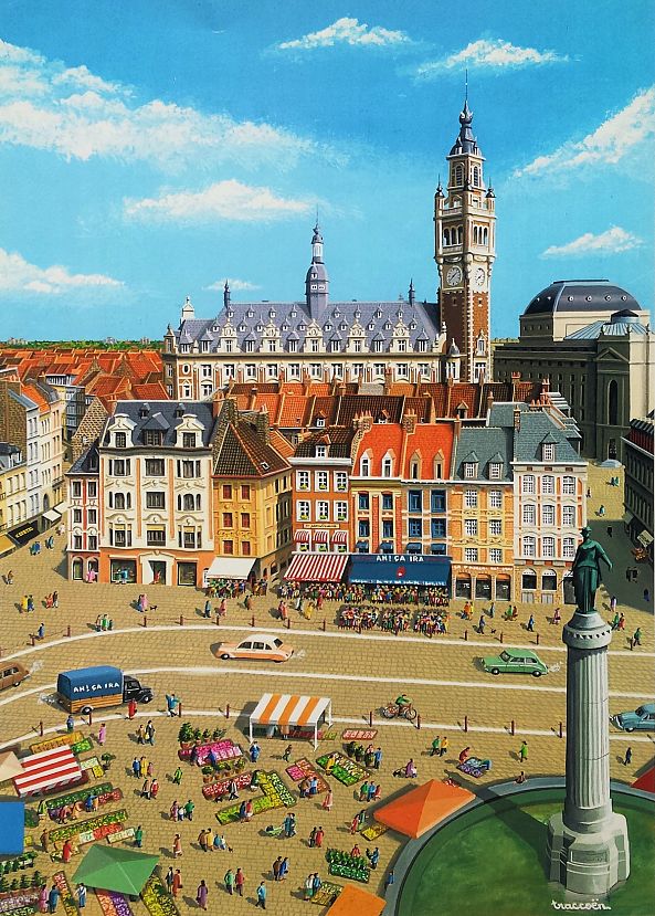 Lille. La Grand Place ( postal card )-Thierry Traccoën