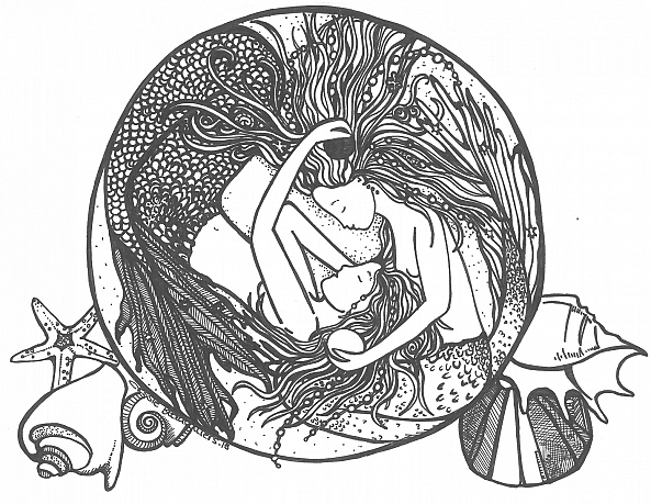 Yin Yang mermaids-Jessie's Art