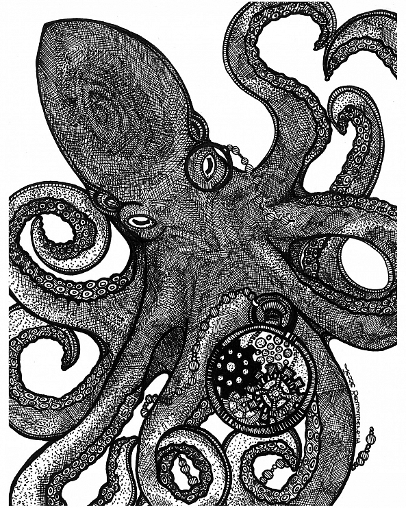 Black Octopus-Jessie's Art